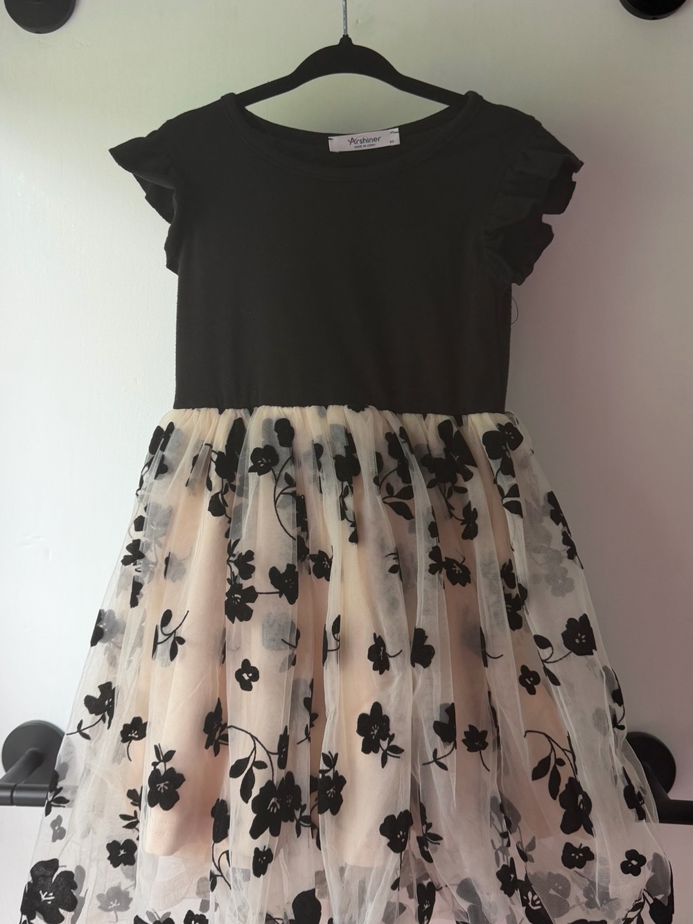 Girls’ Tulle Floral Dress – 2T